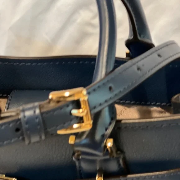 MICHAEL KORS HAMILTON MED SATCHEL- NAVY - Picture 8 of 15